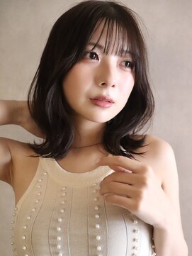 サンド ミュウ 横浜店(sand mieu) 【2027トレンド】大人可愛いくびれロブ×透明感グレージュ
