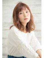 美容室 アモール(amor) 眉見せ　シースルー　ゆるパーマで仕上げる重軽レイヤースタイル