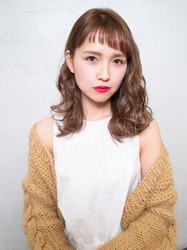 アガタヘアー(AGATA hair) 斜めバングxシナモンベージュ