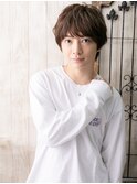 アンニュイで暖色系カラーマッシュパーマb
