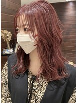 ジャム(Jam)&nbsp;切りっぱなしロブ×可愛くピンクカラーに★中村大輔