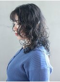 ウルフパーマ_切りっぱなしボブエアリーロング_ba485841