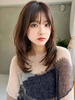 アグ ヘアー エン 郡山開成店(Agu hair en) 《Agu hair》レイヤー内巻セミ×numberA.トリートメントオイル