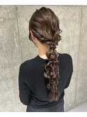 編みおろしヘアアレンジ