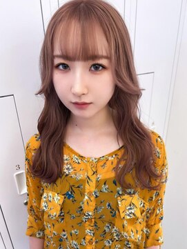 ミミヘアーガーデン(mimi hair garden) ピンクベージュ×顔まわりレイヤー