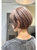 ハイライト レイヤー ショートヘア ボブ くびれレイヤー