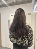 たっぷりレイヤーとハイライトをいれたラベンダーグレー