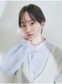 大人ニュアンスショート/質感再整カラー