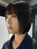ゲームバイアランスミシー 心斎橋(GAME by Alan Smithee)&nbsp;ボブ/ミニボブ/切りっぱなしボブ/ワンレン/黒髪/前髪