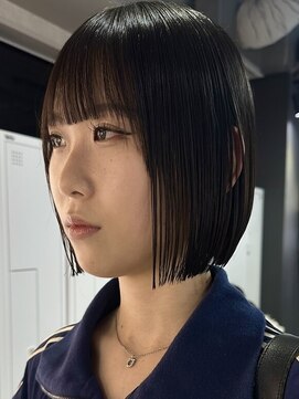 ゲームバイアランスミシー 心斎橋(GAME by Alan Smithee) ボブ/ミニボブ/切りっぱなしボブ/ワンレン/黒髪/前髪
