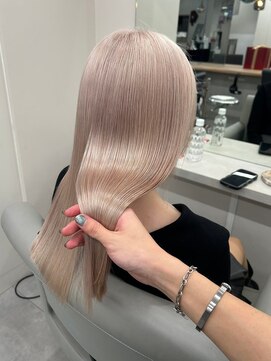 ベレーザ 渋谷(BELEZA) 13805ブリーチ＆ダブルカラー韓国レイヤーミルクティーベージュ