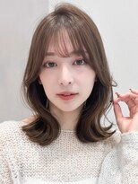 アグノス 青山(Agnos) 艶感イメチェンくびれヘアチェリーブラウン美髪斜めバング