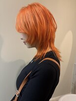 キオクエコ(KIOX eko) オレンジカラー/レイヤーカット/名古屋ブリーチ