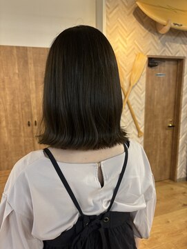 バイエイト 野並店(By Eight) オリーブカラー×柔らかBob