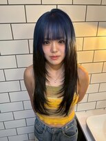 ベレーザ 渋谷(BELEZA)&nbsp;16577ブリーチダブルカラーブルールーツカラーハッシュカット