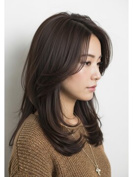 アントワープトーキョー(antwerp TOKYO) フェイスレイヤー30代40代50代ロングレイヤー透明感ブラウン