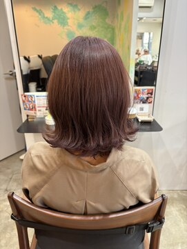 ピンク×バイオレットボブ