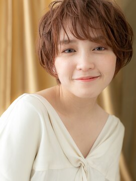 カバーヘア ブリス 大宮西口(COVER HAIR bliss) ローズベージュ小顔ショートプードルパーマTd3大宮20代30代40代