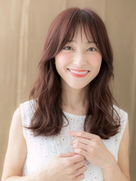 カバーヘア イヴ 戸頭店(COVER HAIR EVE) スモーキーピンク/スモーキーカラー/ゆるふわロング/韓国巻きe