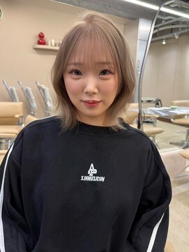 メゾンクペウ 梅田(Maison cope’u) 縮毛矯正履歴ミルクティー