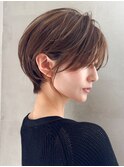 丸みショート/カーテンバング/顔周りカット/ダークブルー☆510