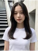 大人ヘルシーロング20代30代40代◎前髪なし黒髪レイヤー大宮