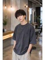 MEN's Baguz MEN'Sカット/ MEN'Sパーマ/ MEN'Sカラー ニュアンスカーリーマッシュ×濡れ感束感メンズパーマ