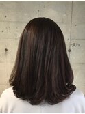 ダークアッシュブラウン_ダブルバングブランジュ