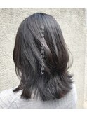 【Link】[お客様スタイル119］#グレージュ#暗髪#外ハネ