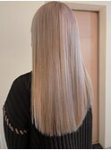ケアブリーチ×重めロングベージュ