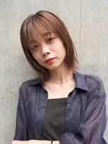 ニコ トウキョウ(nico TOKYO) レイヤーカット大人かわいい小顔ひし形ウルフ切りっぱなしボブ  