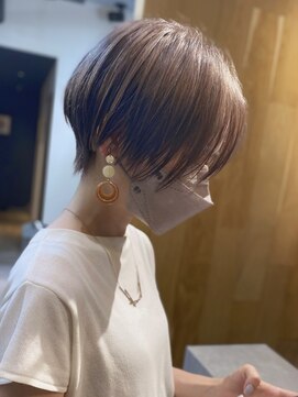 リノショアーズ 日本大通り店(RINOSHORES) 【ブリーチ＋ワンカラー】ハンサムショート/プラチナベージュ