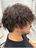 波巻きスパイラルパーマメンズマッシュパーマツイストパーマ