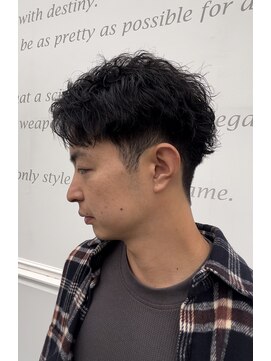 六本木美容室 白金店 清潔感◎/ショートツイスト/波巻き/刈り上げ/アッシュブラック