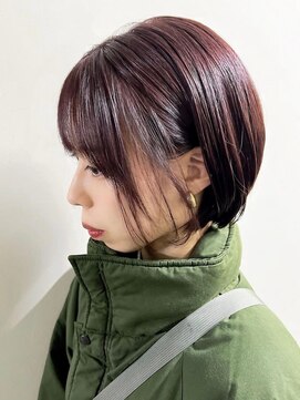 レナークソワン(LENAHC SOIN) 小顔ショート/似合わせカット/赤みブラウン/ナチュラル