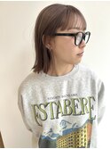 福井 大和田 ミルクティーベージュ ハイトーンカラー ボブ