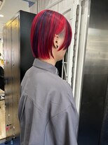 ホワイト 梅田(white)&nbsp;#ツートンカラー/紫×赤/ミックスカラー/刈り上げ女子