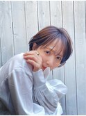 オリーブベージュ/韓国/マッシュショート