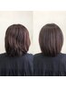 《パサつきに悩む大人女性へ》カット＋ケアカラー+髪質改善トリートメント
