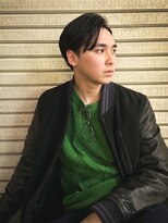 ボタンヘアー 日吉(BoTaN HAIR) サイドパート/七三/ダークアッシュ/アップバング/日吉