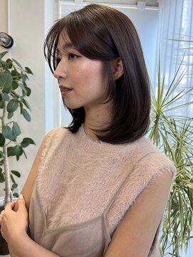 コート 表参道(Cote) ミディアムヘア まとまるヘア グレージュカラー 艶髪