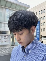 オーガニック アトリエ 大宮(organic+atelier)&nbsp;波巻きパーマメンズマッシュセンターパートツイストパーマウルフ