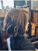 大人のためのフレンチボブ×ブルーアッシュカラー