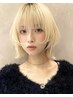 【※午前の予約限定】ダメージケア付★Wブリーチ＋憧れのホワイトカラー