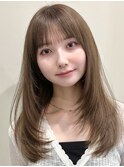韓国風/レイヤー/前髪カット/オリーブ/透明感/ハッシュカット