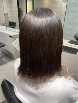 シーク センター南店(seek) 縮毛矯正で切りっぱなしボブにスタイルチェンジ♪