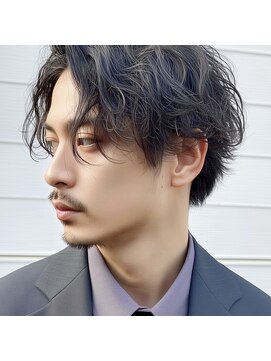 モンド ヘアクリエーション 下荒田店(monde hair creation) 【monde】メンズ×センターパート×ニュアンスパーマ×髪質改善