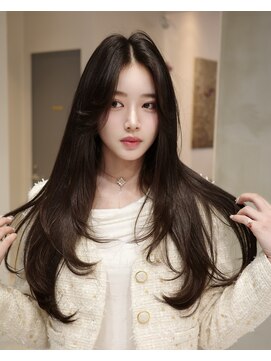 ジュノヘアージャパン 表参道(JUNO HAIR JAPAN) 韓国ヘア 羽エクステ ココアベージュ 髪質改善 レイヤーカット