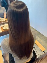 クレヨン ケース(Crayon case)&nbsp;大人可愛いショコラアッシュチャコールグレー艶カラーロングヘア