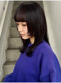 レイヤー/セミロングボブ髪質改善縮毛矯正白髪ぼかしショート